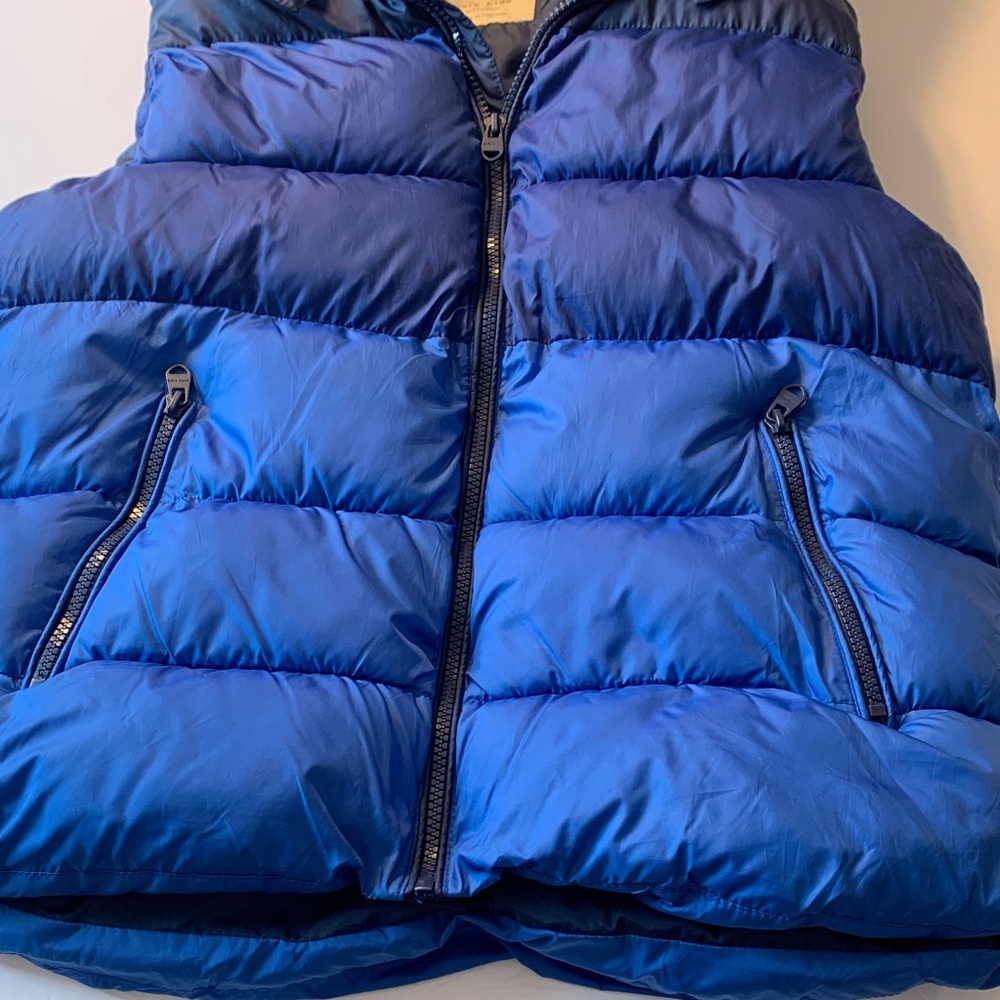 Zara Kids 13/14 blue gradient, Puffer Vest with hood - Picture 3 of 7